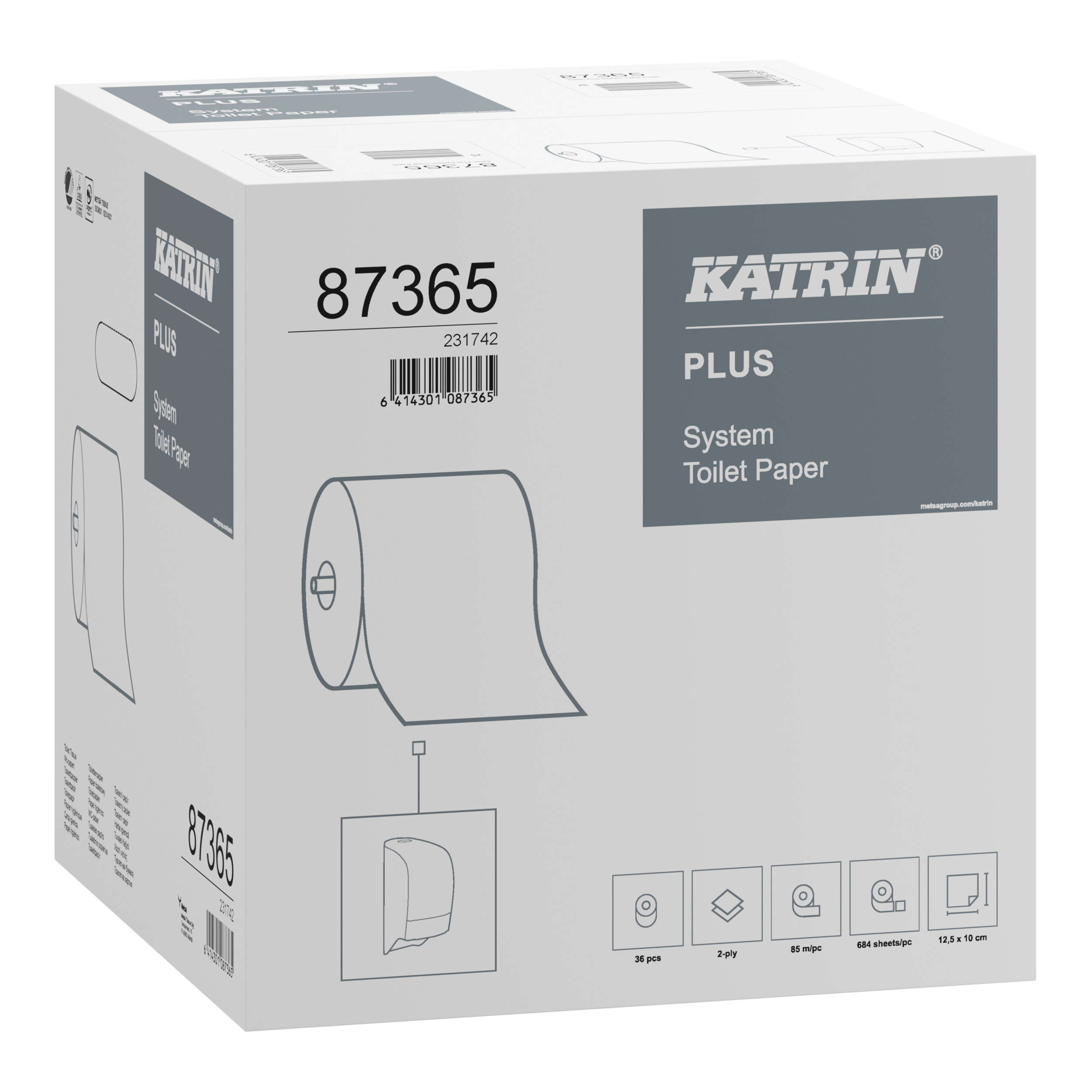 Katrin Plus System Wc-paperi 684
